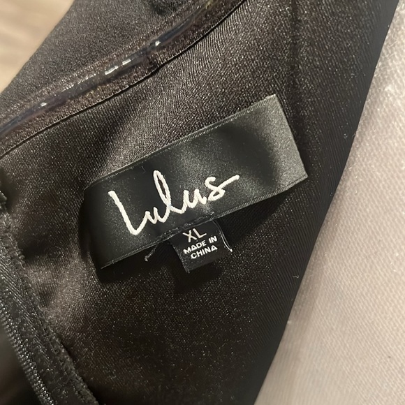 Lulu's Song of Love Black Off Shoulder Maxi Dress Extra Large XL NWT $110 - Picture 9 of 11